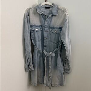VICI Light Blue Denim Shirt Dress
